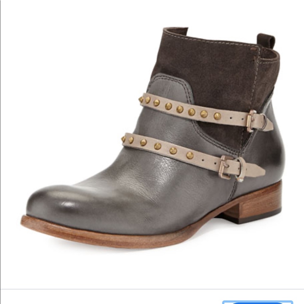 37 Alberto Fermani Like New Grey/Brown Stud Strap